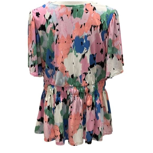 New Ava & Viv Multicolor Spring Floral Top XXL - Picture 2 of 5